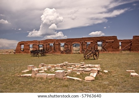 Ruins of the old western Fort Union from Fort Union National Historic Park in Northern New Mexico