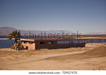 SALTON SEA, CALIFORNIA- FEBRUARY 9:  A redevelopment project of RDA of Riverside County to rebuild fishing and recreation facilities on the poverty stricken Salton Sea on February 9, 2011.