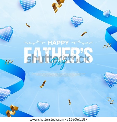 Happy father's day design, suitable for banners, promotions, posters, vouchers, give away and others