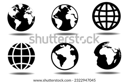 Earth Globe Icons, worldmap. World map vector illustration