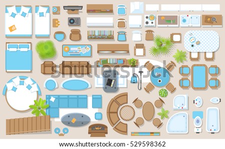 Floor Plan Furniture Vector At Vectorified Com Collection Of