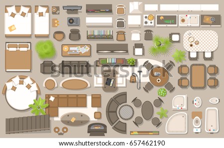 Floor Plan Furniture Vector At Vectorified Com Collection Of