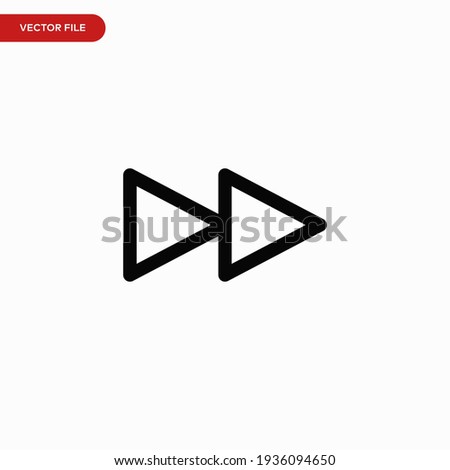 Play skip icon vector. Simple play sign