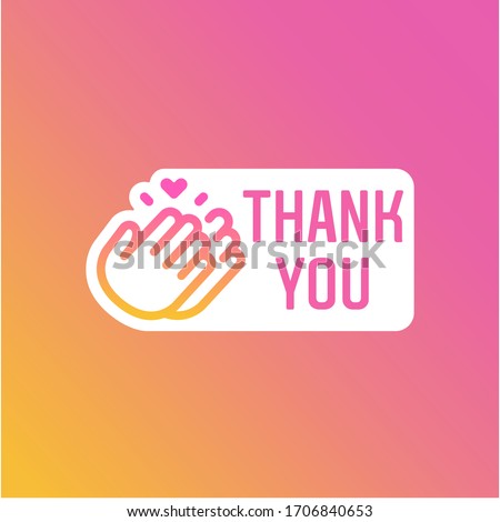 Instagram Stories Thank You Hour Sticker, Icon and Button 商業照片 © 