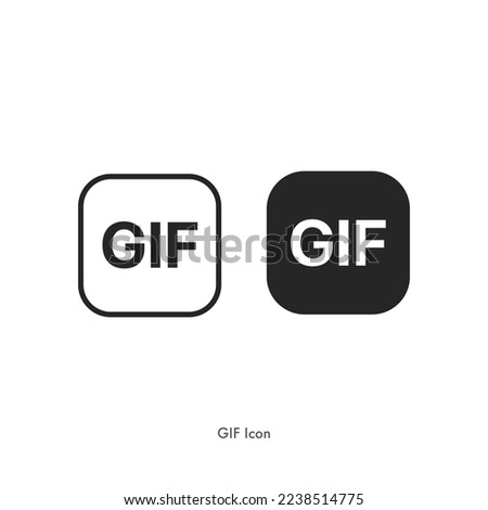 social media Instagram gif icon. stickers, emojis, memes, messages symbol. outline, flat, isolated, vector icon