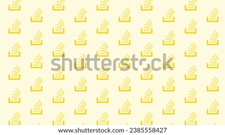 a seamless beautiful vector pattern of stack overflow tritone logo on a light yellow background