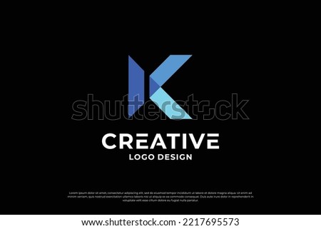 Letter K logo design. Creative Initial letter K logo. Letter K symbol, Letter K business.