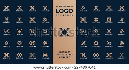 collection of initial letter X logo design template.