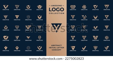 Mega collection initial letter V logo design idea.