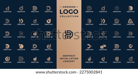 Mega collection initial letter D logo design idea.