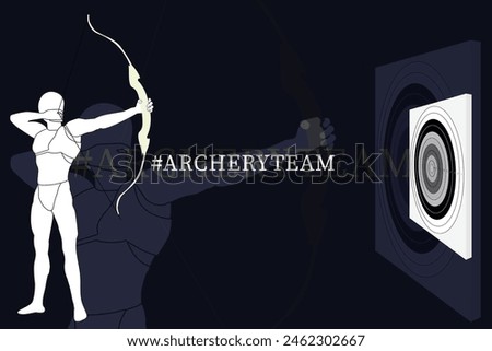 Archery man are lock target icons.