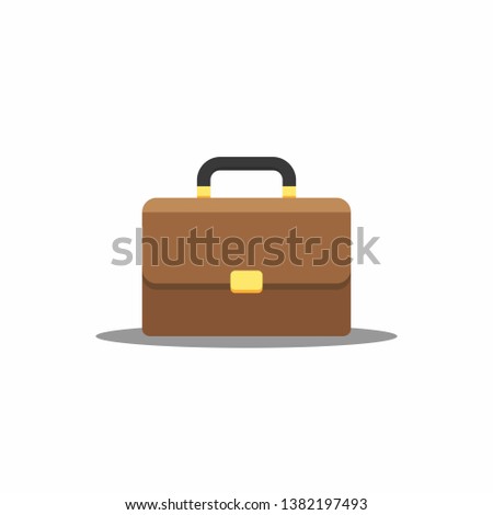 Briefcase, Bag, Business office suitcase, Business portfolio, illustration, Isolated, No background, Finance, Vector, Flat icon