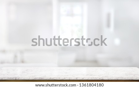 Marble counter table top in bath room background Foto stock © 