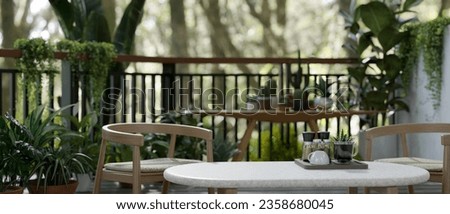 Similar – Image, Stock Photo Balcony in the tropics