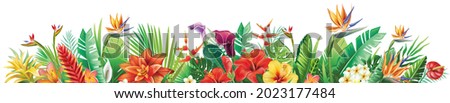 Tropical Flowers Clipart | Free download on ClipArtMag