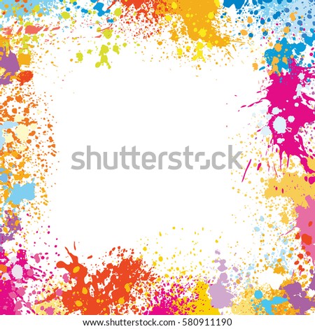 Vector Grunge Paint Splatter Frame Design | Download Free Vector Art ...