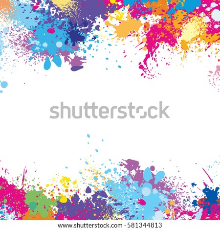 Vector Grunge Paint Splatter Frame Design | Download Free Vector Art ...