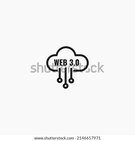 Web 3.0 icons. Next Generation of web computing symbol. 