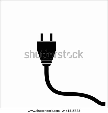 Power plug cord icon. power plug glyph icon.