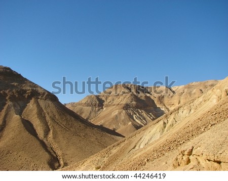 Wadi Zeelim. Judean Desert - a desert in the Middle East, located on the territory of Israel, on the west coast of the Dead Sea.