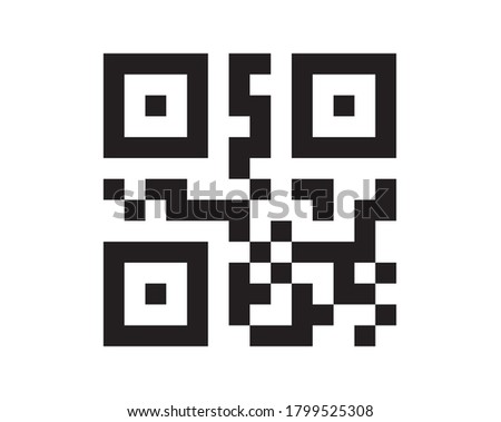 QR code sample for smartphone scanning isolated on white background. vector