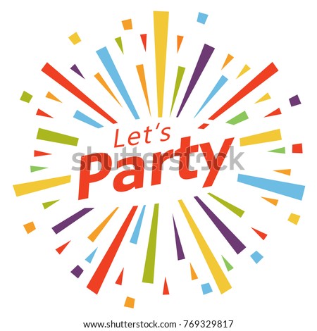 Let's party illustration vector