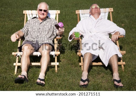 Man in a hammock chair in his back yard detoxing and retoxing