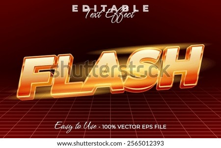 Flash Editable text style effect, Glossy 3D text style theme.