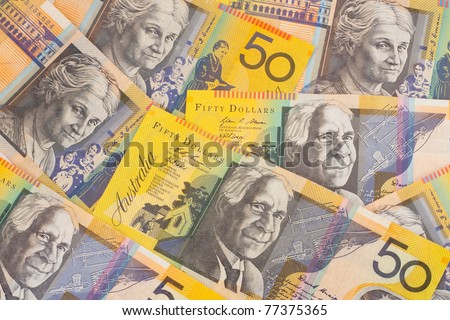 Australian Fifty Dollar ($50) Banknotes Background