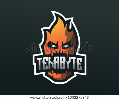 Fireball gaming logo / sticker / mascot with 