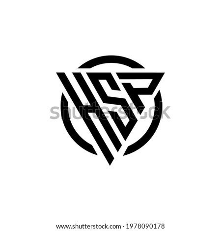 Initial letter HSP triangle monogram cool simple modern logo concept