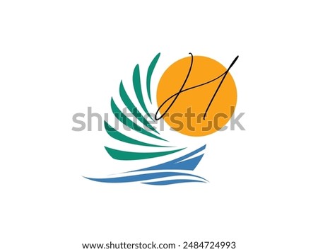 Discover our travel agency logo vector, designed to symbolize adventure and relaxation. Featuring a vibrant, inspiring design, perfect for vacation planners, travel consultants, and tourism services H