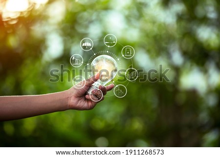 Similar – Image, Stock Photo Light bulbs against an orange background