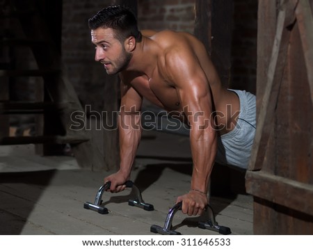 Male fitness body