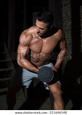 Male fitness body