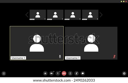 Video conference user interface, video conference calls window overlay