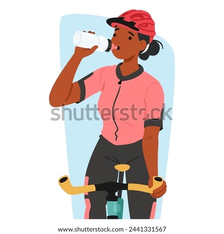 Similar – Image, Stock Photo Woman with bicycle seeks way on smartphone