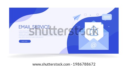 A banner for a mail service that guarantees customers a secure subscription to the newsletter. The lock icon indicates that the sent emails are virus-free, spam-free, and protected from identity theft