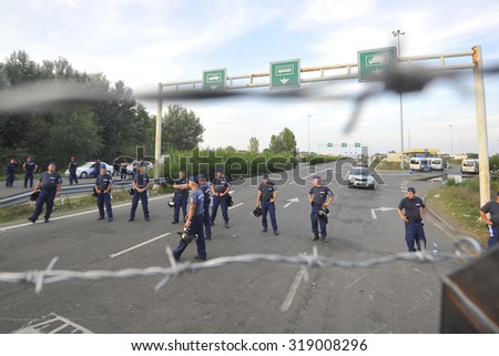 SERBIA-September 2015: Hungary closed its border with Serbia after the entry into force of the law for anyone who tries to illegally yarn. Migrants in the \