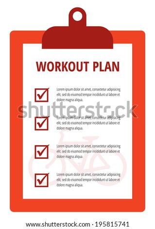 Fitness schedule plan concept in vector
