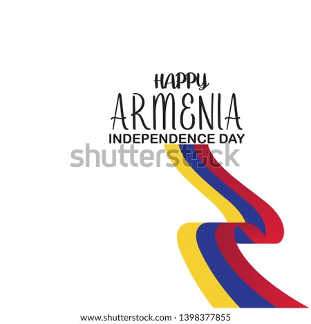 Armenia Independence Day Flat Patriotic Card. Happy National Day Armenia Vector Patriotic card. vector