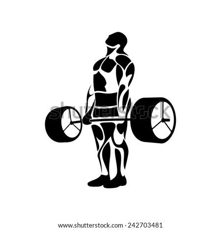 Deadlift. Vector. - 242703481 : Shutterstock