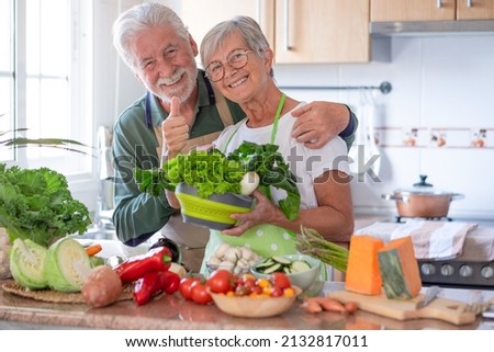 Similar – Image, Stock Photo Senior woman preparing mushrooms