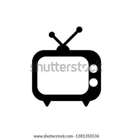 Television icon vector style design template