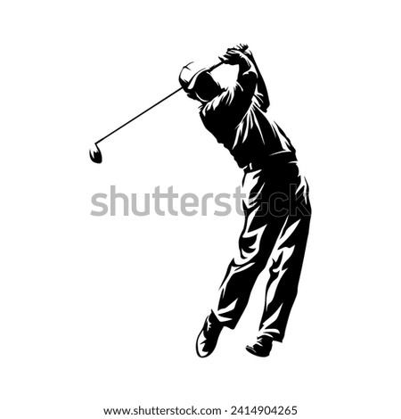 isolated golfer silhouette logo with a white background