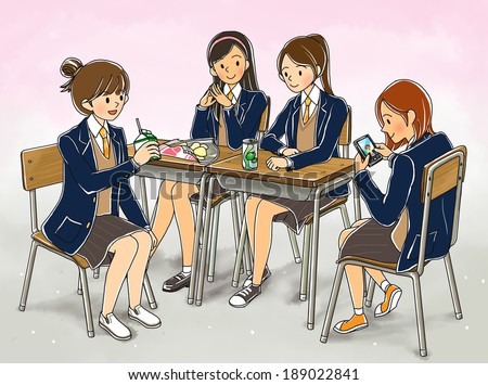 Illustration of education canteen