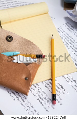 Note paper and pencils