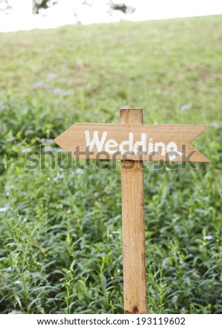 the image of wedding sign