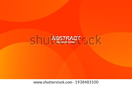Abstract minimal background with orange color. Dynamic shapes composition. Eps10 vector