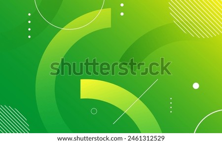 Abstract green and yellow color background. Vector illustration